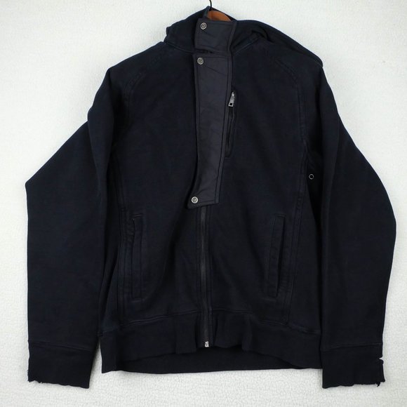 lululemon athletica Jackets & Blazers - Lululemon Jacket Womens 12 Black Full Zip Hooded Sweatshirt Outdoor Heavy